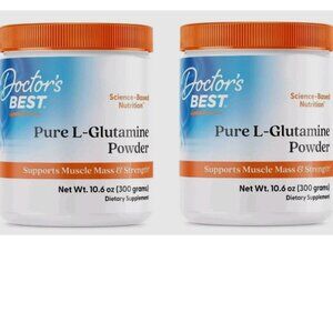 2 - Doctor's Best Pure L-Glutamine Powder, for Muscle Mass, Strength Exp 08/2026